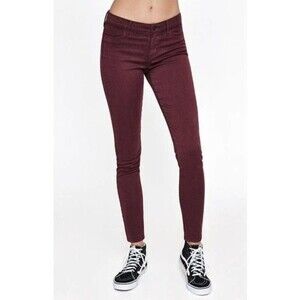 PACSUN Syrah Dreamy Jeggings Size 24 Burgundy Wine Denim Stretch Skinny